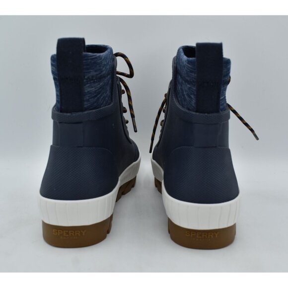 Sperry Womens Size 7.5 Torrent Blue Waterproof Rubber Boots Shoes - Picture 4 of 12
